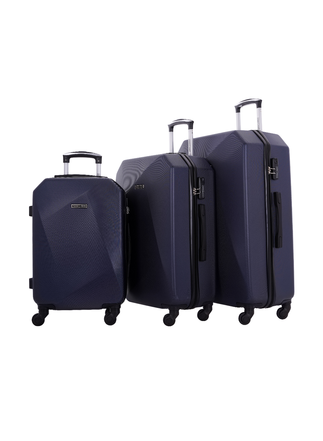 3-Piece Navy Color ABS Hard Side Trolley Bag Online