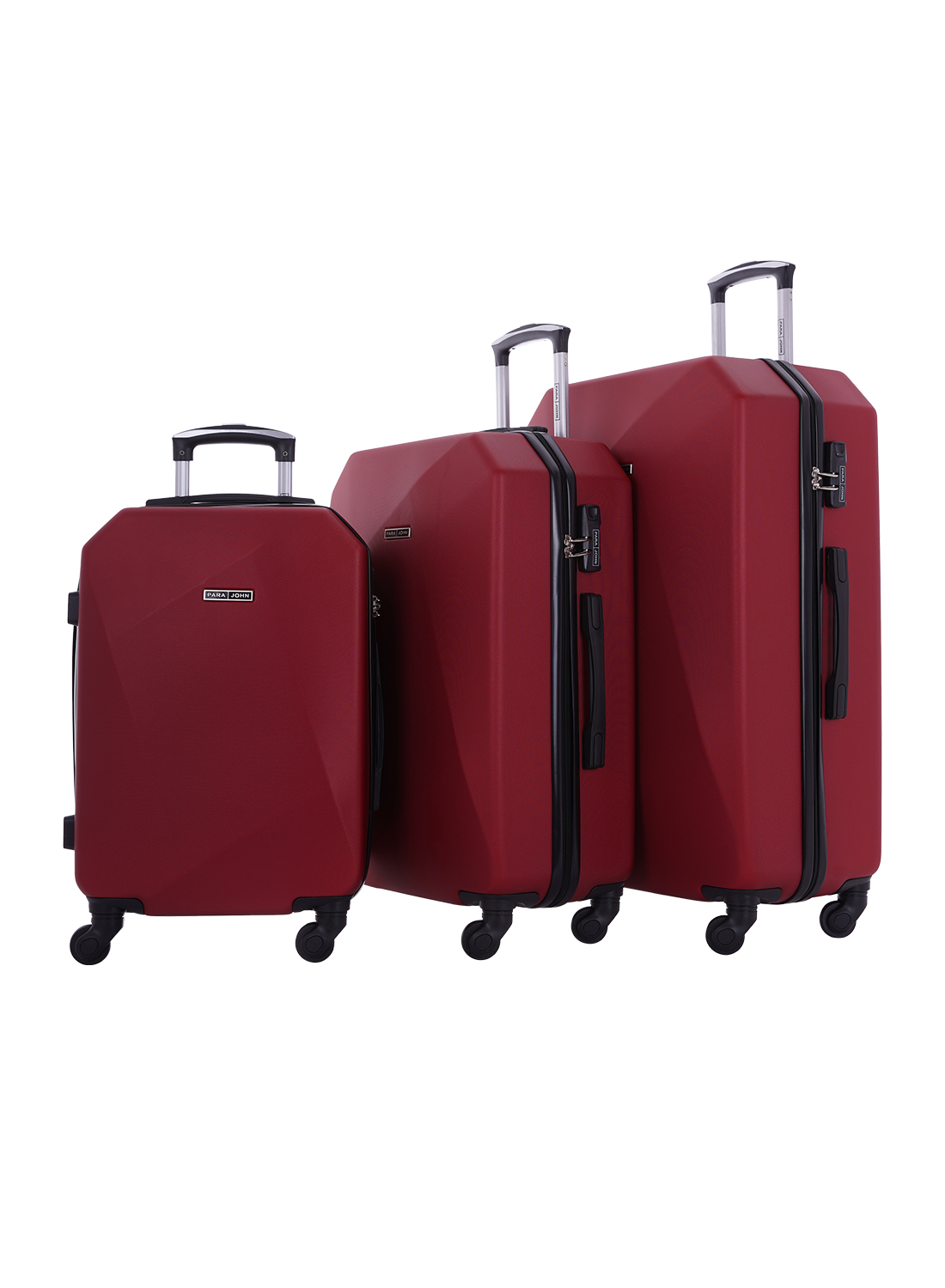 Burgundy Parajohn 3-Piece luggage Trolley in Qatar