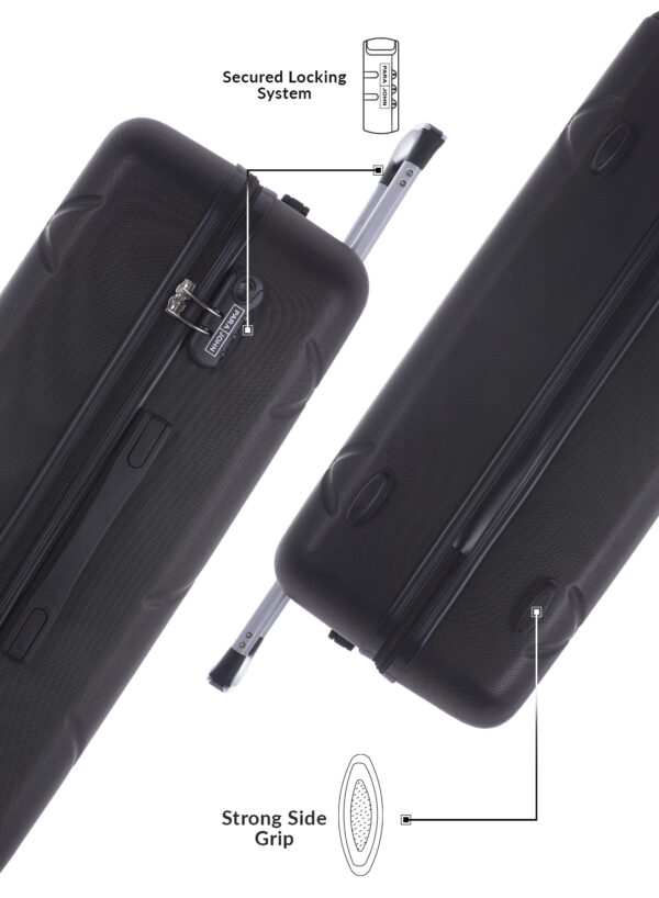 Hard Side ABS Spinner Luggage Set 20 Inch Black | Parajohn Bags